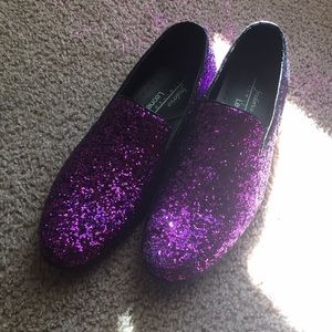 Purple loafers